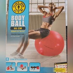Gold's Gym Red Body Ball - 65 CM